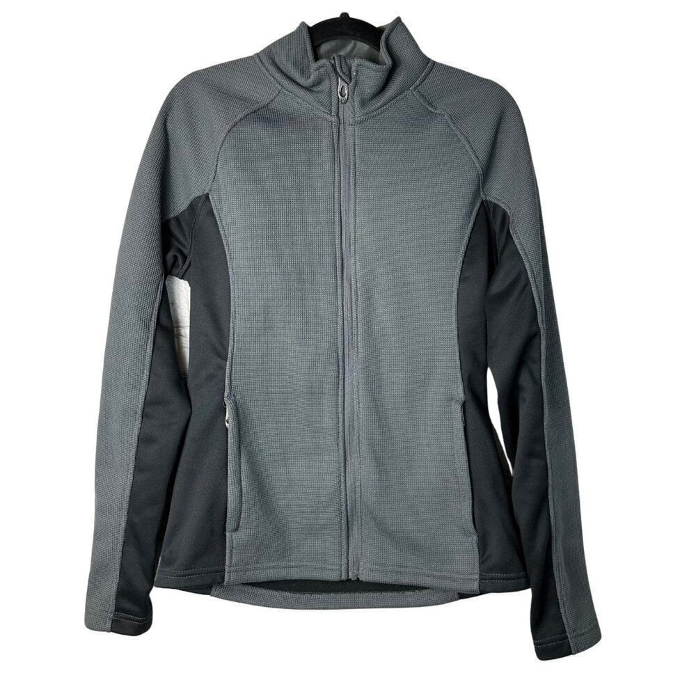 Spyder Jacket Constant Full Zip Sweater Fleece Knit Jacquard Gray Black M